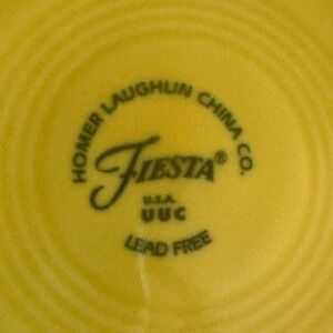 Fiesta Yellow Dinner Serving Bowl HLC Co Lead Free Vibrant Everyday Kitchenware
